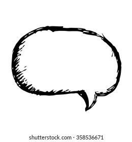 Hand drawn bubble speech Illustration symbol design