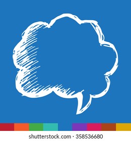 Hand drawn bubble speech Illustration symbol design