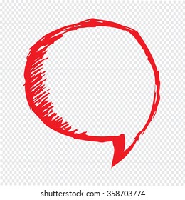 Hand drawn bubble speech Illustration symbol design 