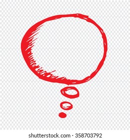 Hand drawn bubble speech Illustration symbol design 