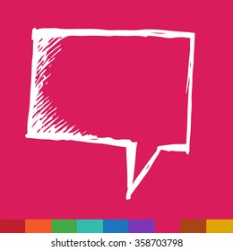 Hand drawn bubble speech Illustration symbol design 