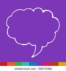 Hand drawn bubble speech Illustration symbol design