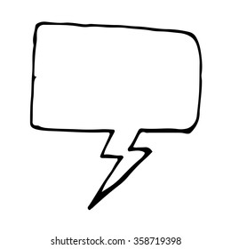 Hand drawn bubble speech Illustration symbol design