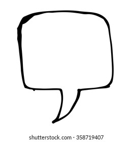 Hand drawn bubble speech Illustration symbol design