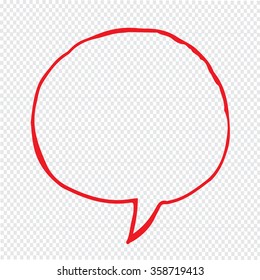 Hand drawn bubble speech Illustration symbol design