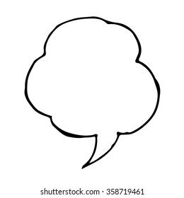Hand drawn bubble speech Illustration symbol design