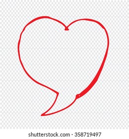 Hand drawn bubble speech Illustration symbol design