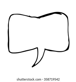 Hand drawn bubble speech Illustration symbol design