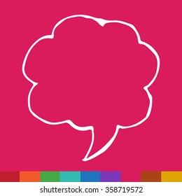 Hand drawn bubble speech Illustration symbol design