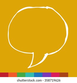 Hand drawn bubble speech Illustration symbol design