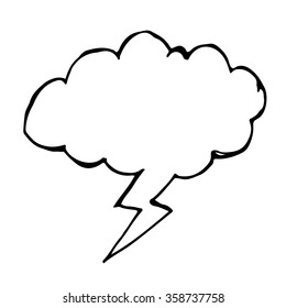 Hand drawn bubble speech Illustration symbol design