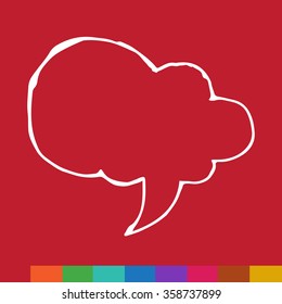 Hand drawn bubble speech Illustration symbol design