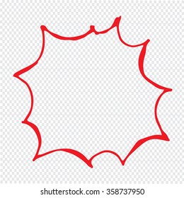 Hand drawn bubble speech Illustration symbol design