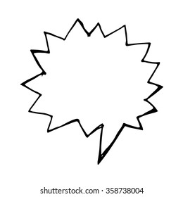 Hand drawn bubble speech Illustration symbol design