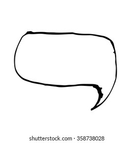 Hand drawn bubble speech Illustration symbol design
