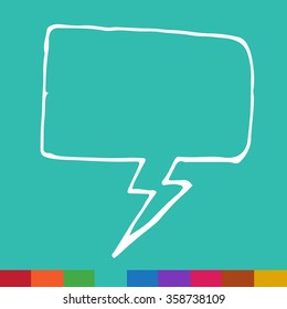 Hand drawn bubble speech Illustration symbol design