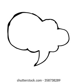Hand drawn bubble speech Illustration symbol design
