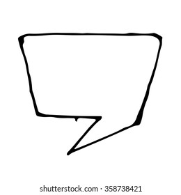 Hand drawn bubble speech Illustration symbol design