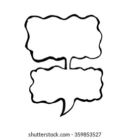 Hand drawn bubble speech Illustration symbol design