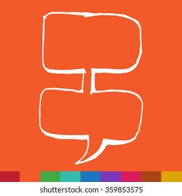 Hand drawn bubble speech Illustration symbol design