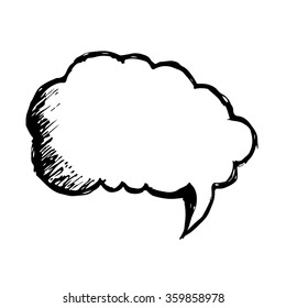 Hand drawn bubble speech Illustration symbol design