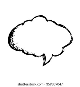Hand drawn bubble speech Illustration symbol design
