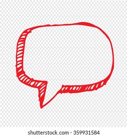 Hand drawn bubble speech Illustration symbol design
