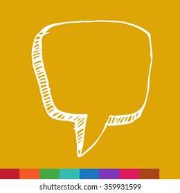 Hand drawn bubble speech Illustration symbol design