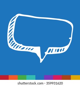Hand drawn bubble speech Illustration symbol design