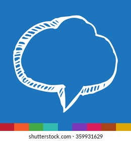 Hand drawn bubble speech Illustration symbol design