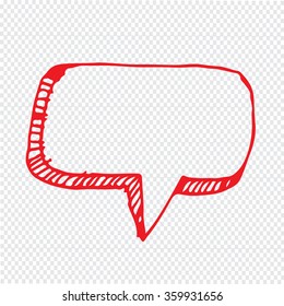 Hand drawn bubble speech Illustration symbol design