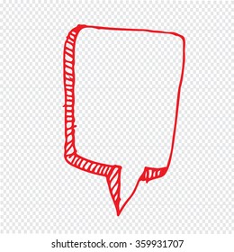 Hand drawn bubble speech Illustration symbol design