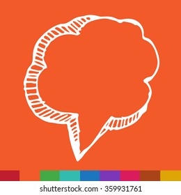 Hand drawn bubble speech Illustration symbol design