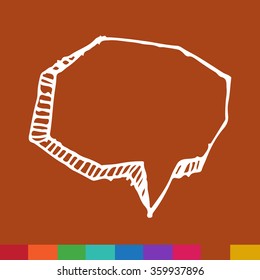Hand drawn bubble speech Illustration symbol design