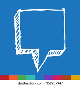 Hand drawn bubble speech Illustration symbol design