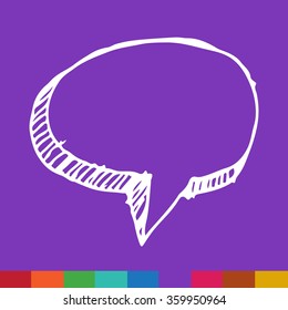 Hand drawn bubble speech Illustration symbol design