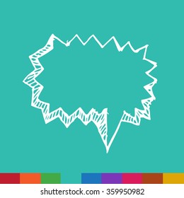Hand drawn bubble speech Illustration symbol design