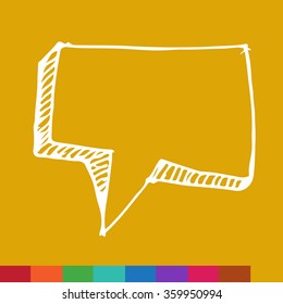 Hand drawn bubble speech Illustration symbol design