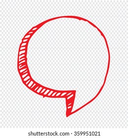 Hand drawn bubble speech Illustration symbol design