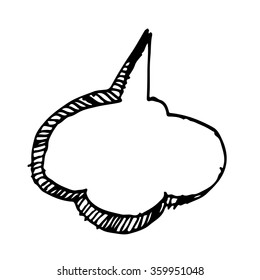 Hand drawn bubble speech Illustration symbol design