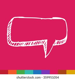 Hand drawn bubble speech Illustration symbol design