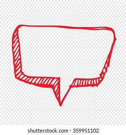 Hand drawn bubble speech Illustration symbol design
