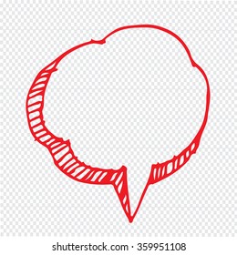Hand drawn bubble speech Illustration symbol design