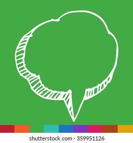 Hand drawn bubble speech Illustration symbol design