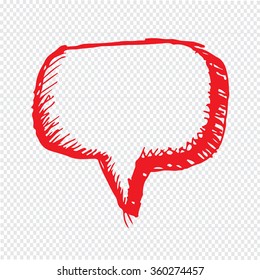 Hand drawn bubble speech Illustration symbol design