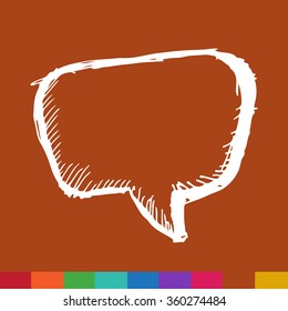 Hand drawn bubble speech Illustration symbol design