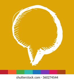 Hand drawn bubble speech Illustration symbol design
