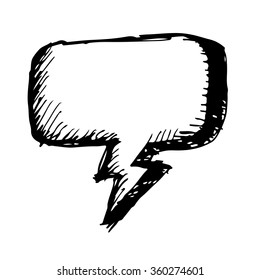 Hand drawn bubble speech Illustration symbol design