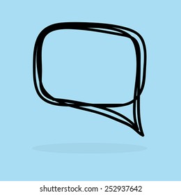 Hand drawn bubble speech vector