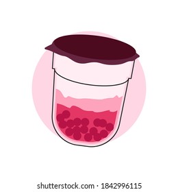 Hand drawn bubble tea flavors